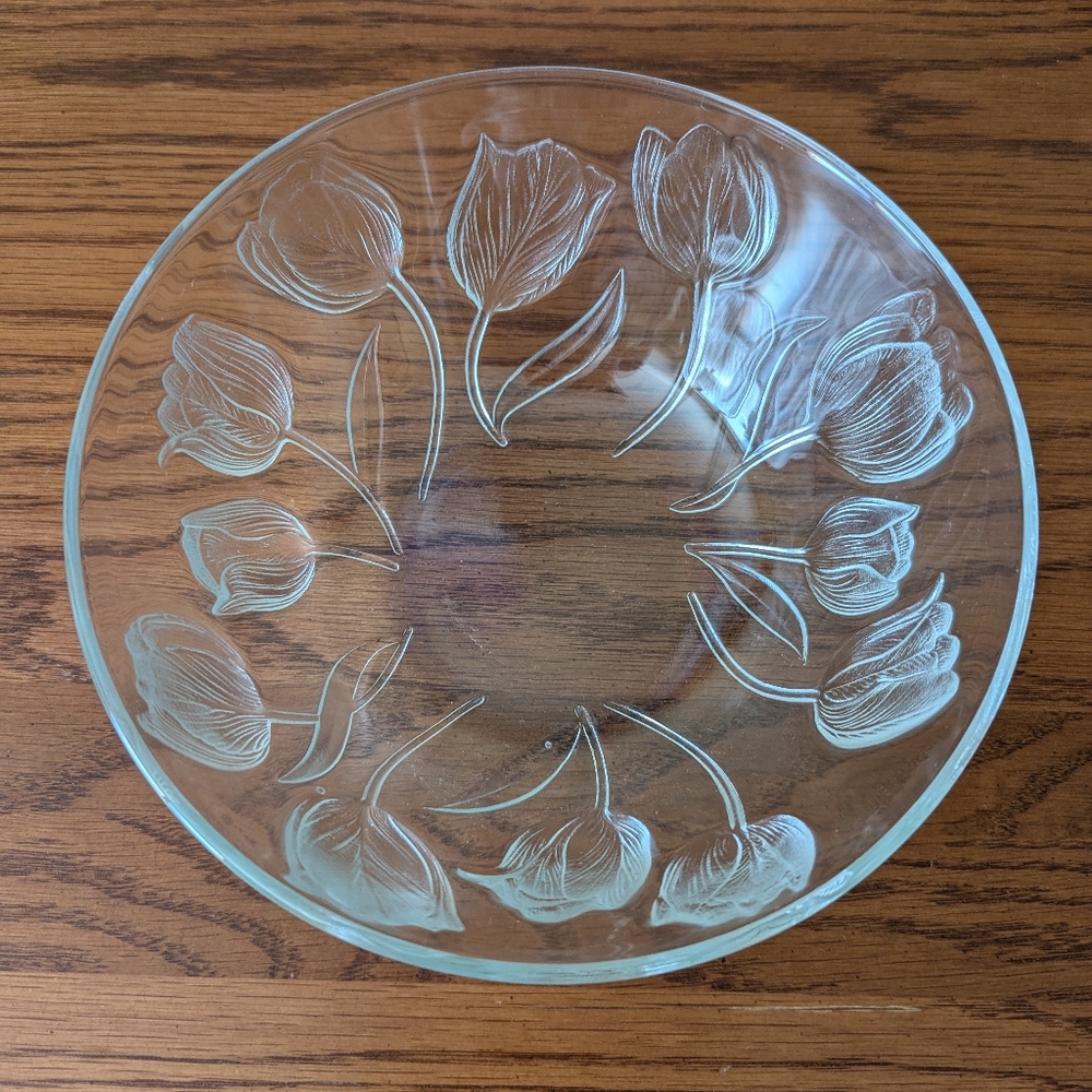 Vintage Lenox Teleflora Tulip Glass Bowl